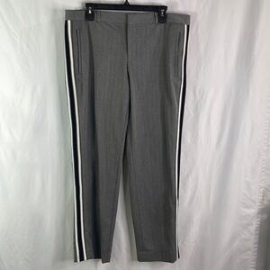 Banana Republic 14L Avery grey trousers with knit side stripe: